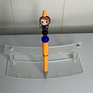 Orange and Blue Character Pen